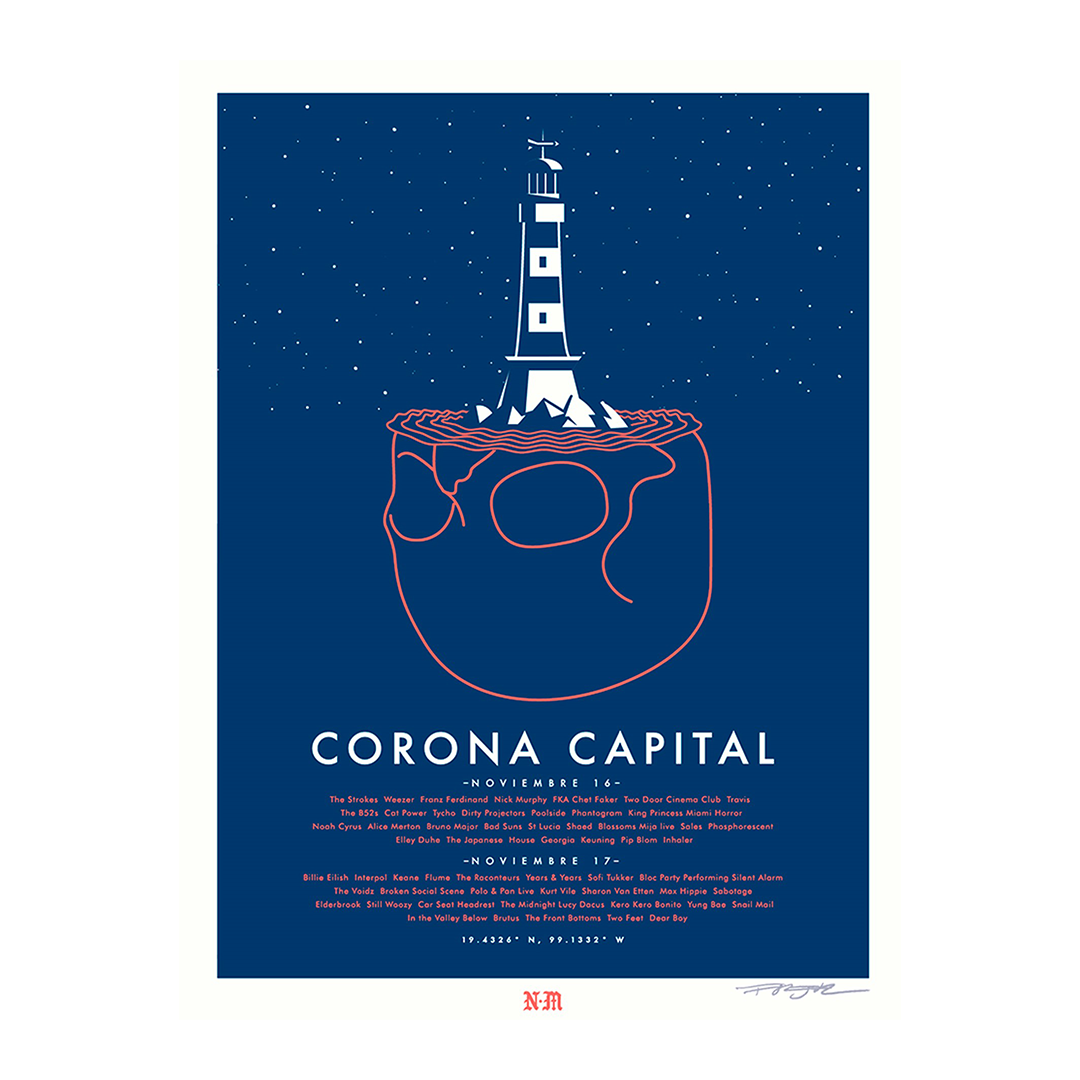 Corona Capital 2019 x Never Made Gig Poster