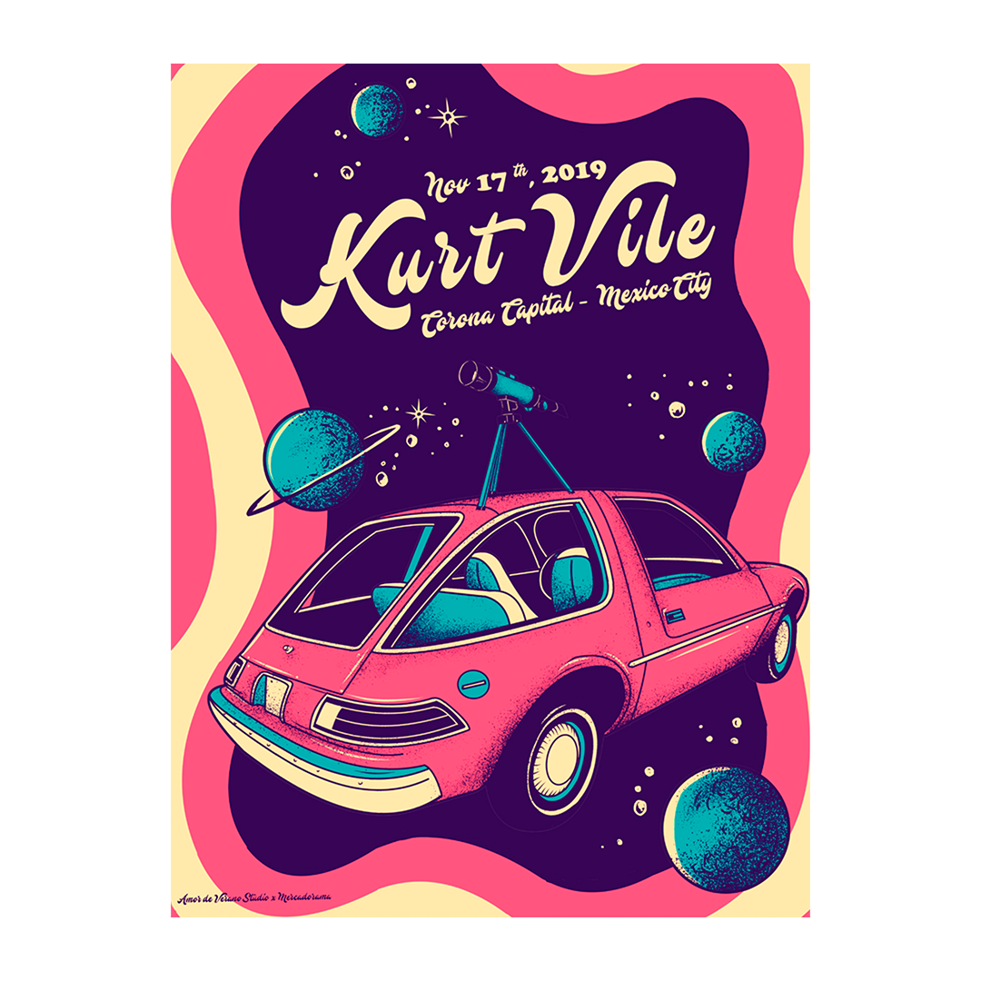 Kurt Vile Ciudad de Mexico 2019 Amor de Verano Studio Gig poster