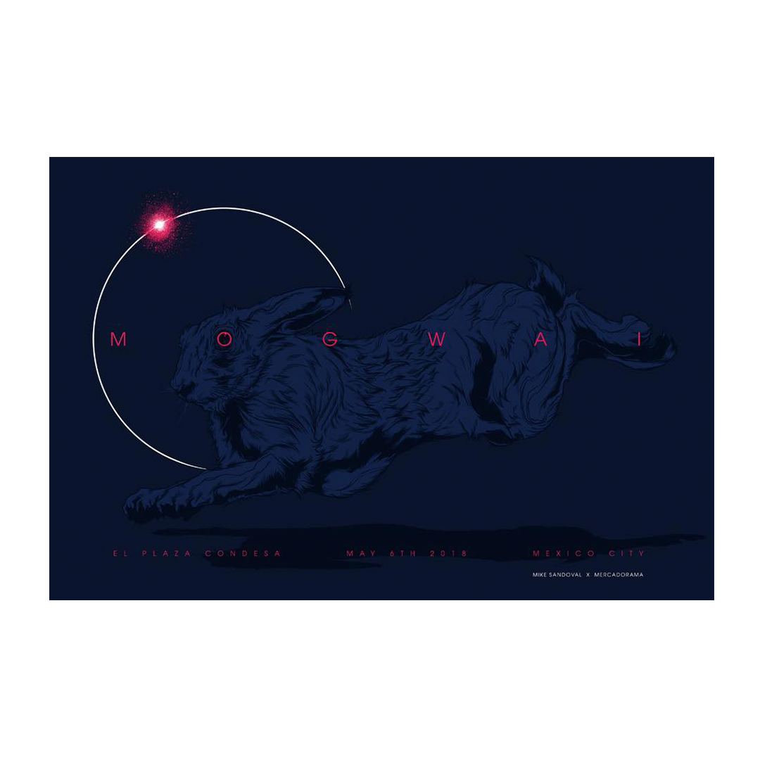 Mogwai Mexico 2018 Mike Sandoval Gig Poster