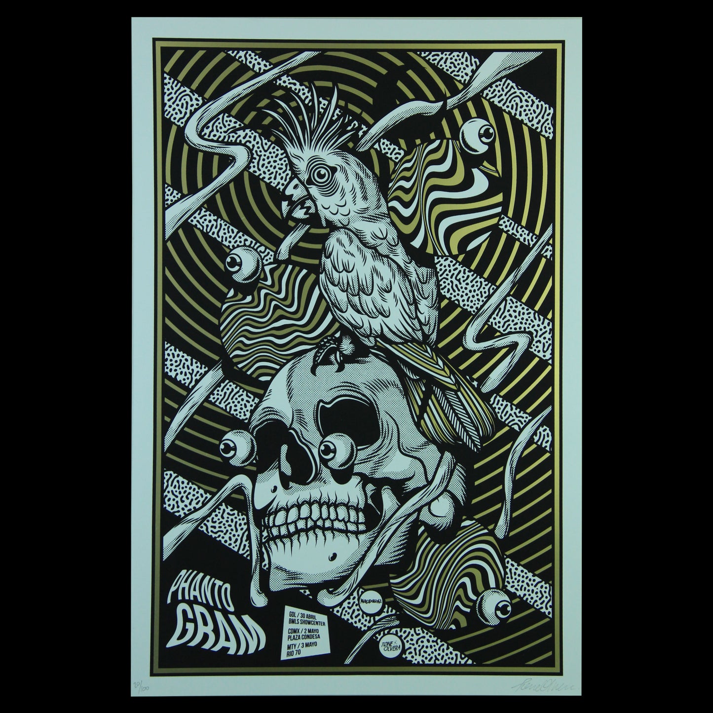 Phantogram México 2017 Tone Olvera Gig Poster