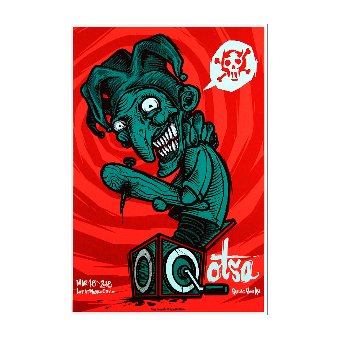 Queens of the Stone Age Mexico 2018 Mike Sandoval Gig Poster