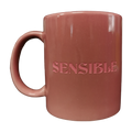 "Sensible, Chingona" Taza Rosa Letras Rosas