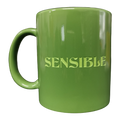 "Sensible, Chingona" Taza Verde Letras Verdes