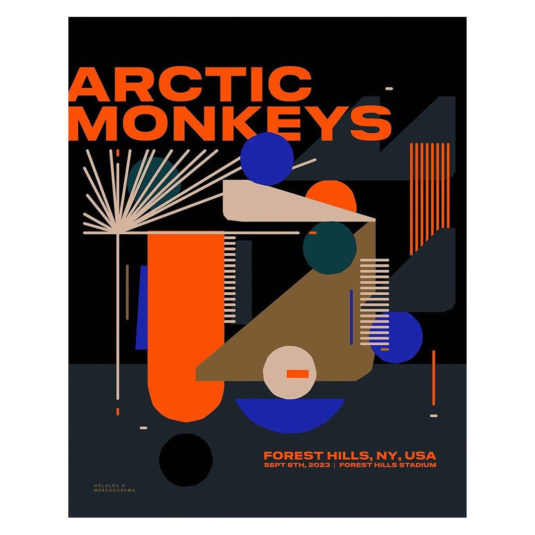 Arctic Monkeys New York Sept 8 2023 x Hola Lou Gig Poster