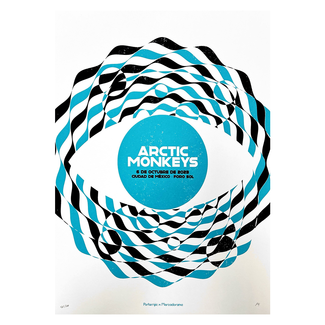 Arctic Monkeys CDMX Oct 6 2023 x Porterrific Gig Poster