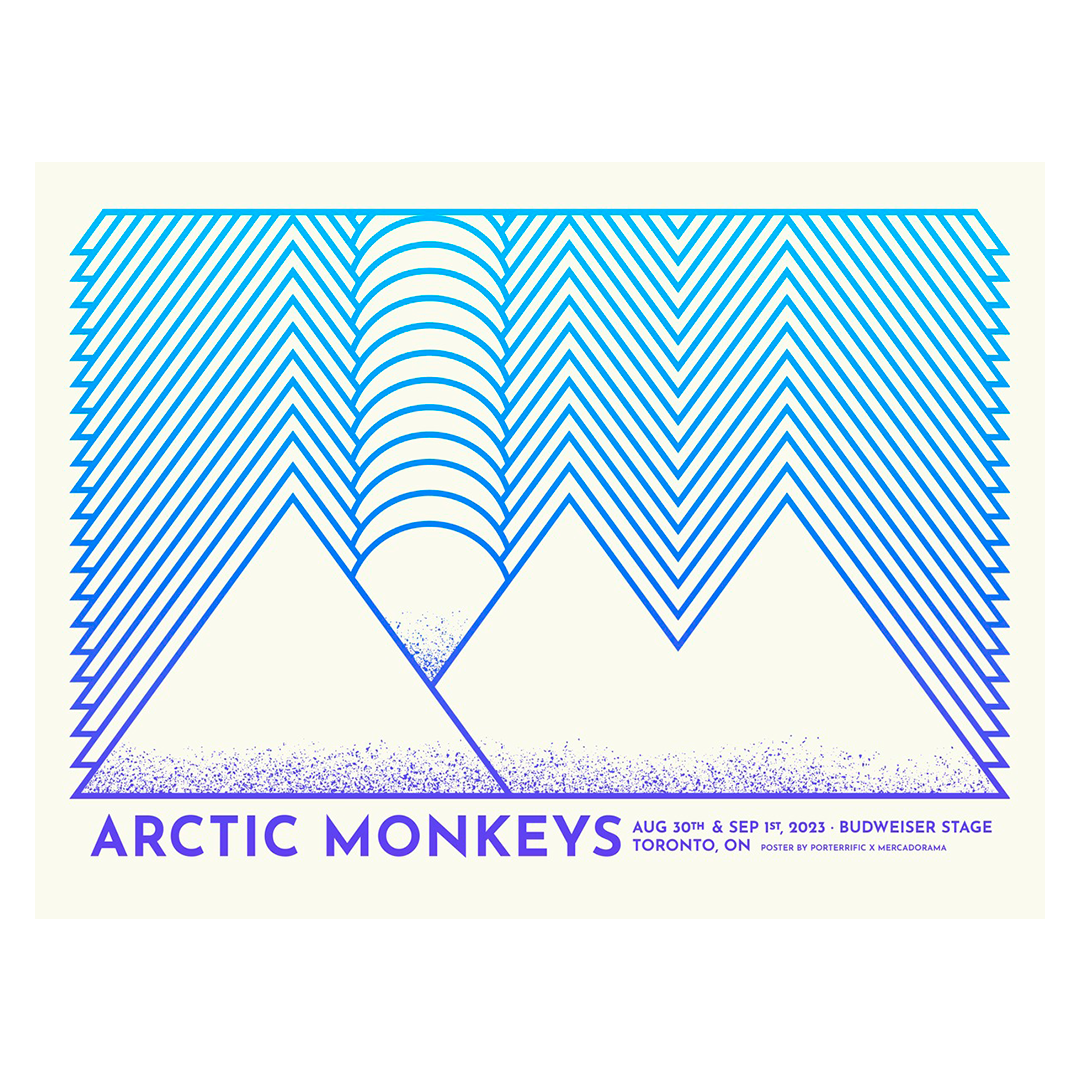 Arctic Monkeys Toronto 2023 x Porterrific Gig Poster