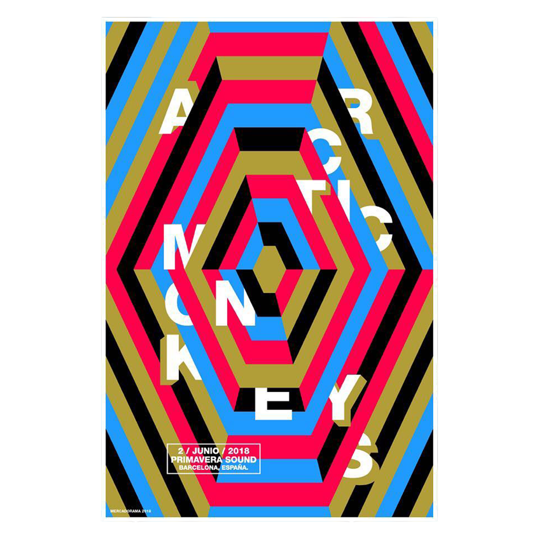 Arctic Monkeys Barcelona 2018 x Yurex Omazkin Gig poster