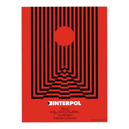 Interpol México 2024 x Edoardo Chavarín Gig Poster