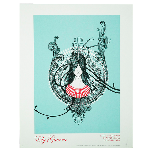 Ely Guerra Guadalajara 2010 Tiburón Gig Poster