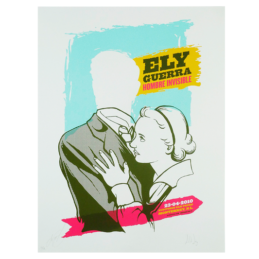 Ely Guerra Hombre Invisible, Monterrey 2010 Aldo Lugo Gig Poster