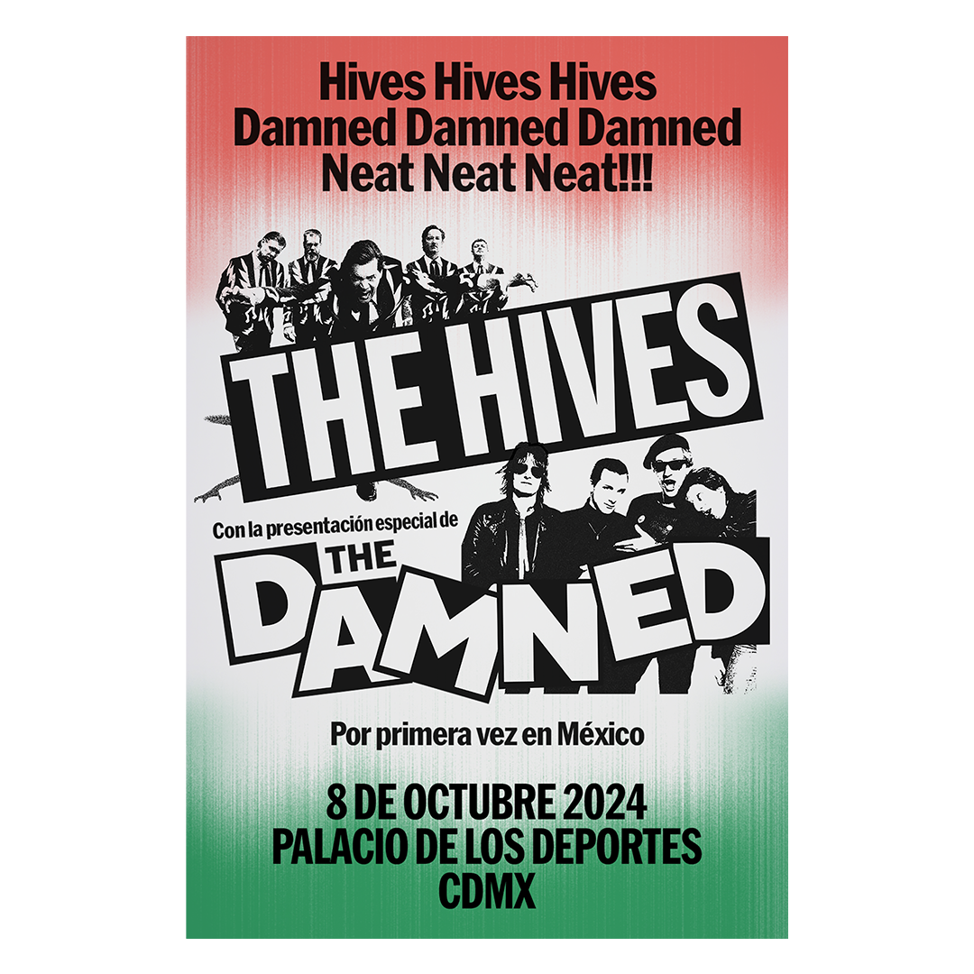 The Hives Palacio de los deportes CDMX Gig Poster Firmado