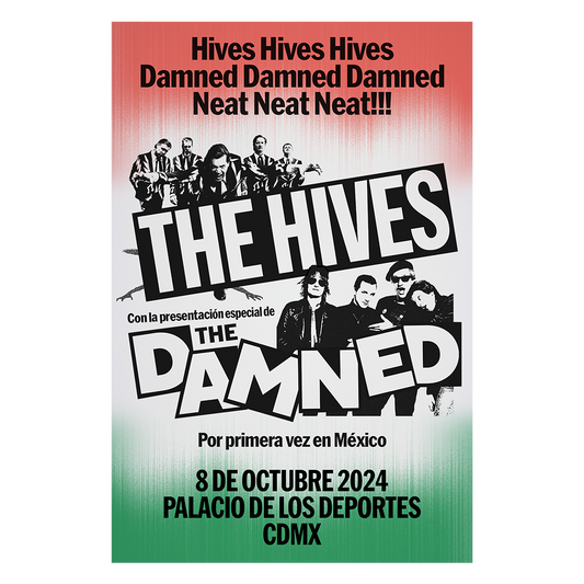 The Hives Palacio de los deportes CDMX Gig Poster Firmado