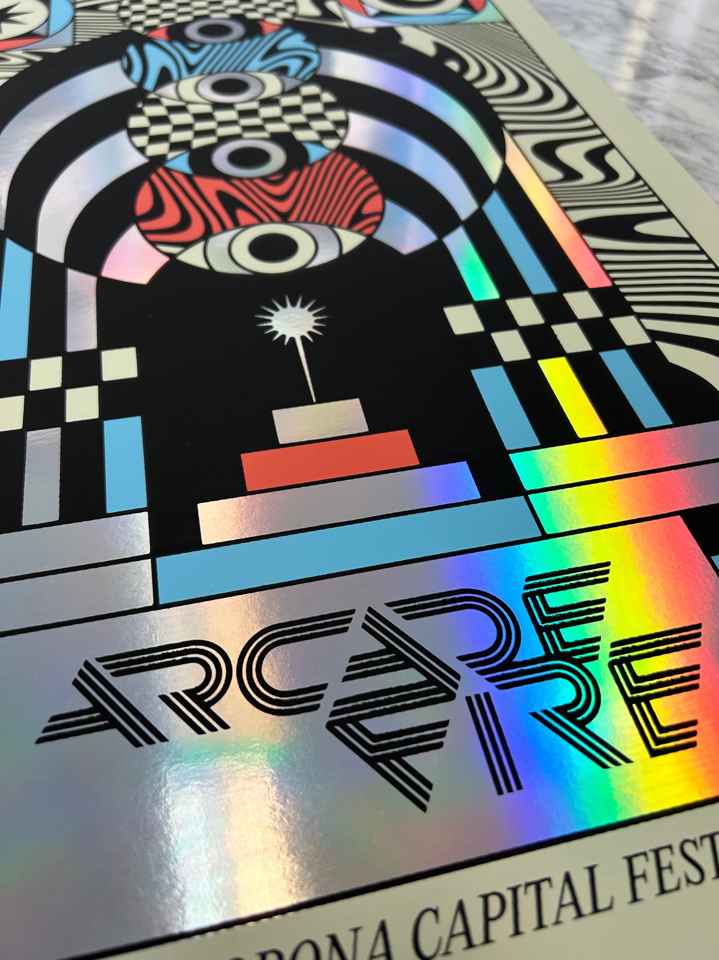 Arcade Fire CDMX 2023 x Tone Olvera Gig Poster