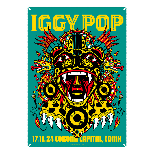 Iggy Pop México 2024 x Spiegelsaal Gig Poster