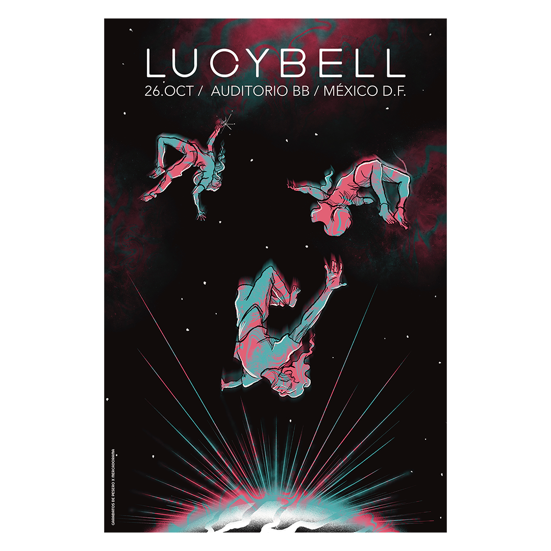 Lucybell México 2024 x Garabatos de pesero Gig Poster