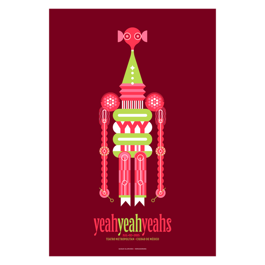 Yeah Yeah Yeahs CDMX 3 x Quique Ollervides Gig Poster