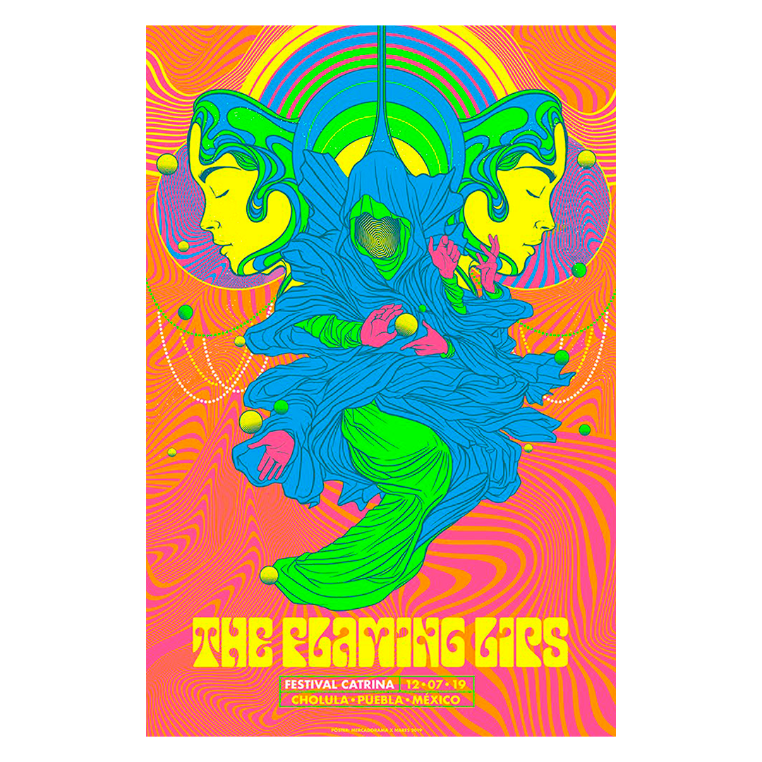 The Flaming Lips Puebla 2019 x Nares Gig Poster