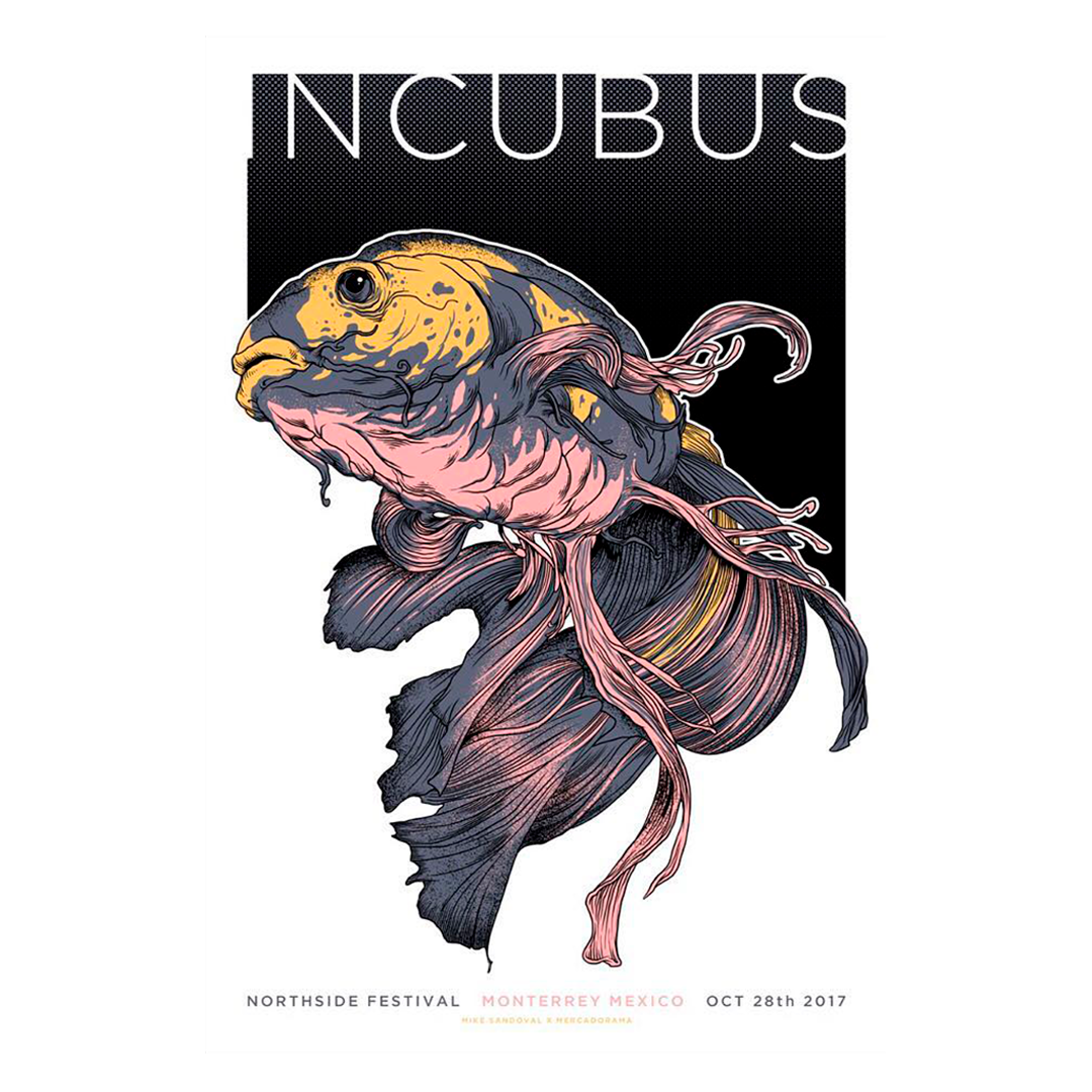 Incubus MTY 2017 x Mike Sandoval Gig Poster