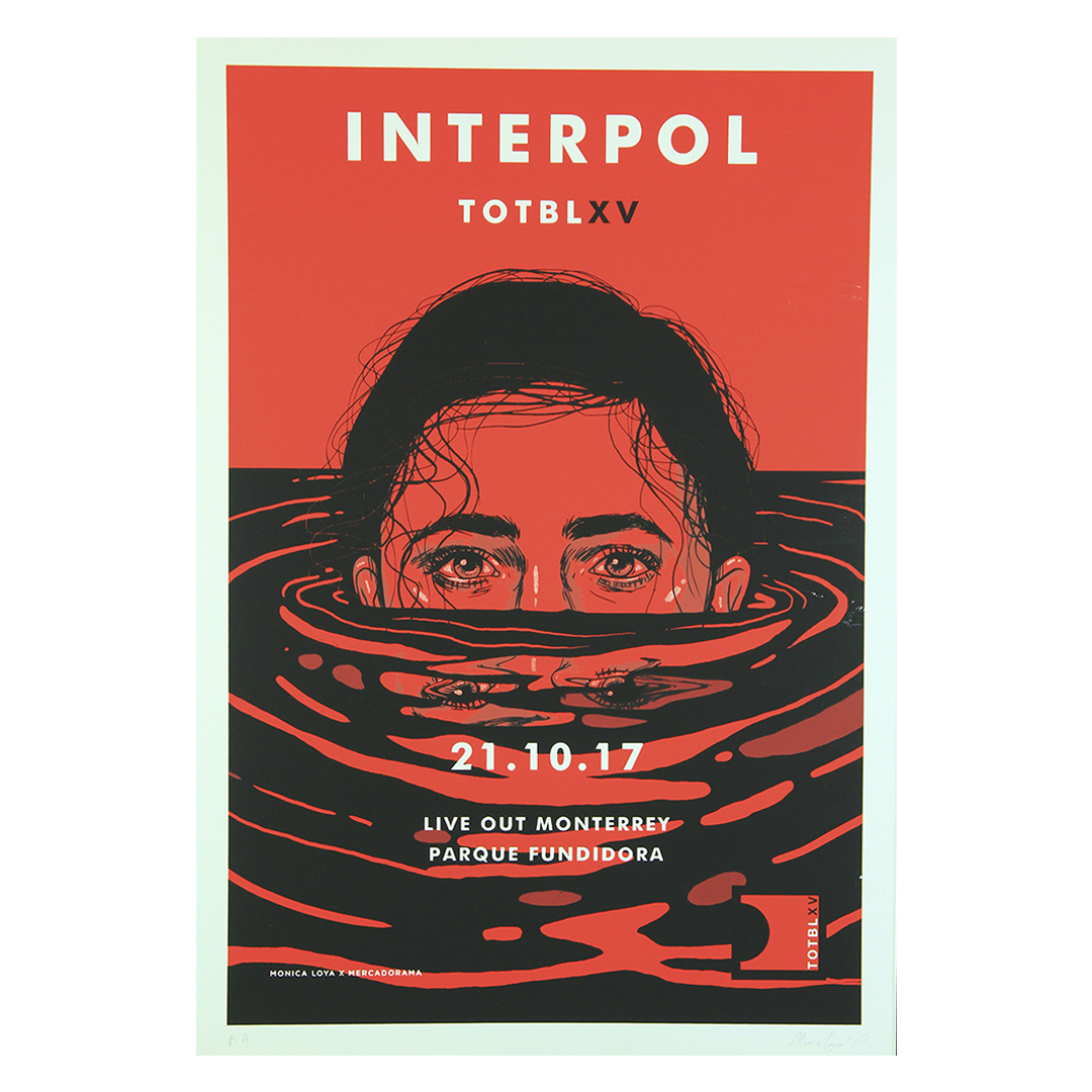 Interpol MTY 2017 x Mónica Loya Gig Poster