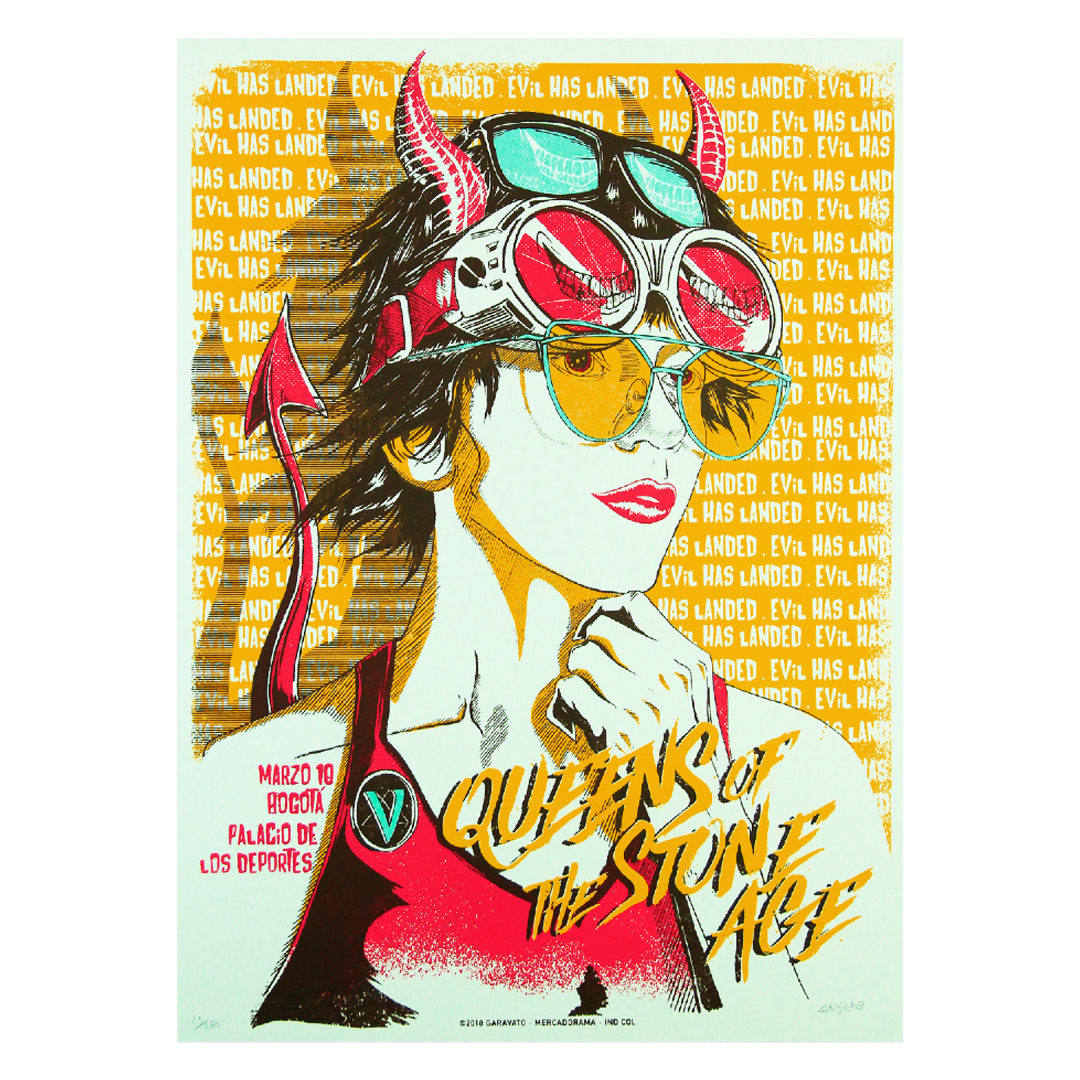 QOTSA Bogotá 2018 x Garavato Gig Poster