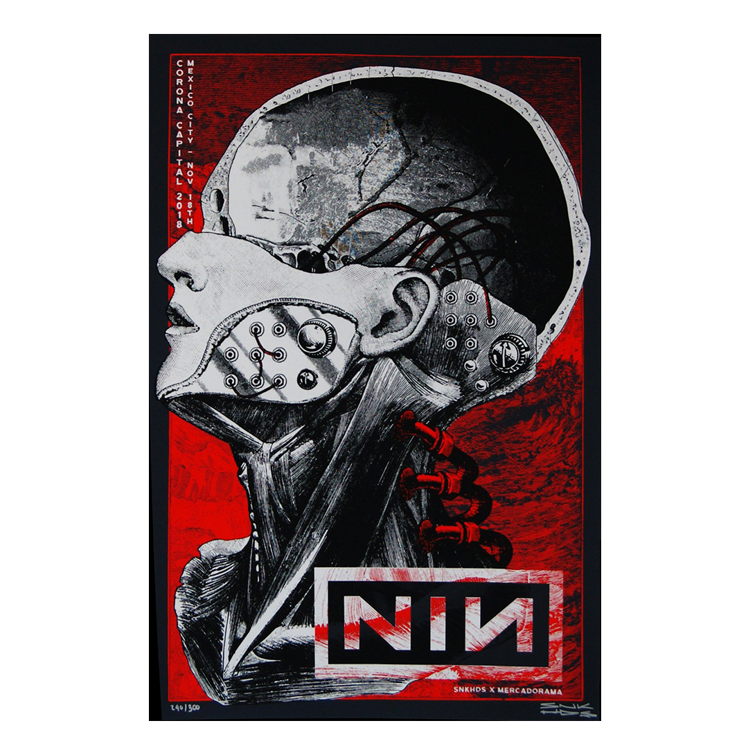 Nine Inch Nails CDMX 2018 x SNKHDS Gig Poster
