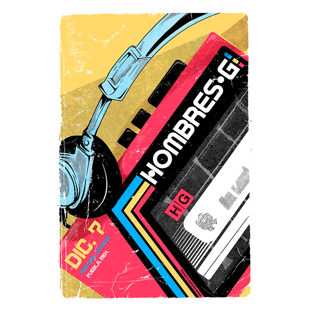 Hombres G Puebla 2019 x SNKHDS Gig Poster