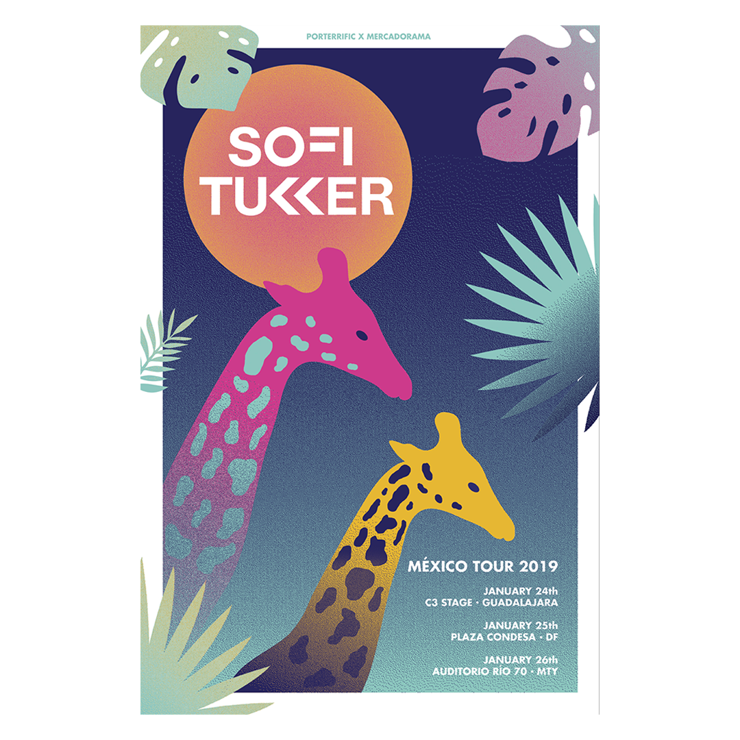 Sofi Tukker México 2019 x Porterrific Gig Poster