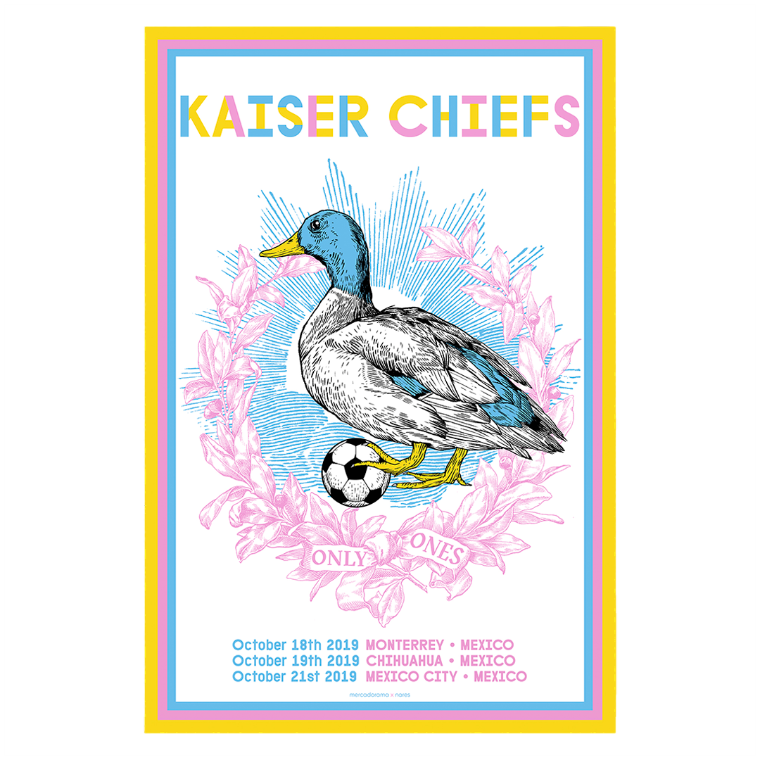 Kaiser Chiefs México 2019 x Nares Gig Poster