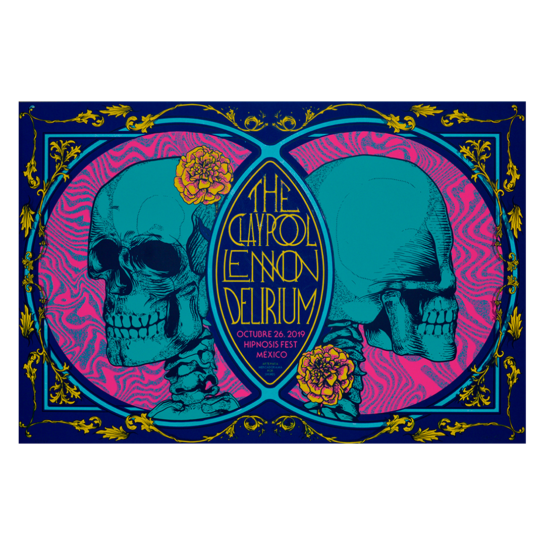 The Claypool Lennon Delirium CDMX 2019 x SNKHDS Gig Poster