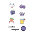 "Sensibles y Chingonas" Planilla de stickers