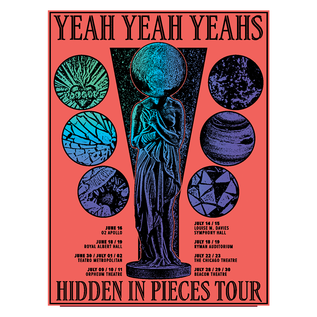 Yeah Yeah Yeahs - Hidden in Pieces Tour Gig Poster