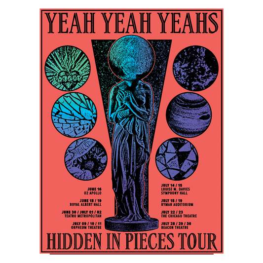 Yeah Yeah Yeahs - Hidden in Pieces Tour Gig Poster