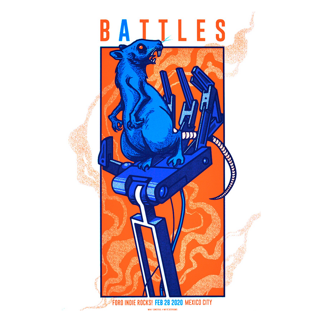 Battles Mexico 2020 x Mike Sandoval Gig Poster