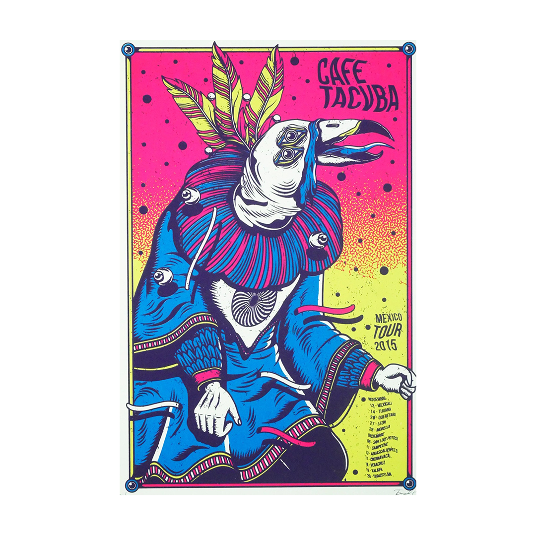 Cafe Tacvba Mexico Tour 2015 x Tone Olvera Gig Poster