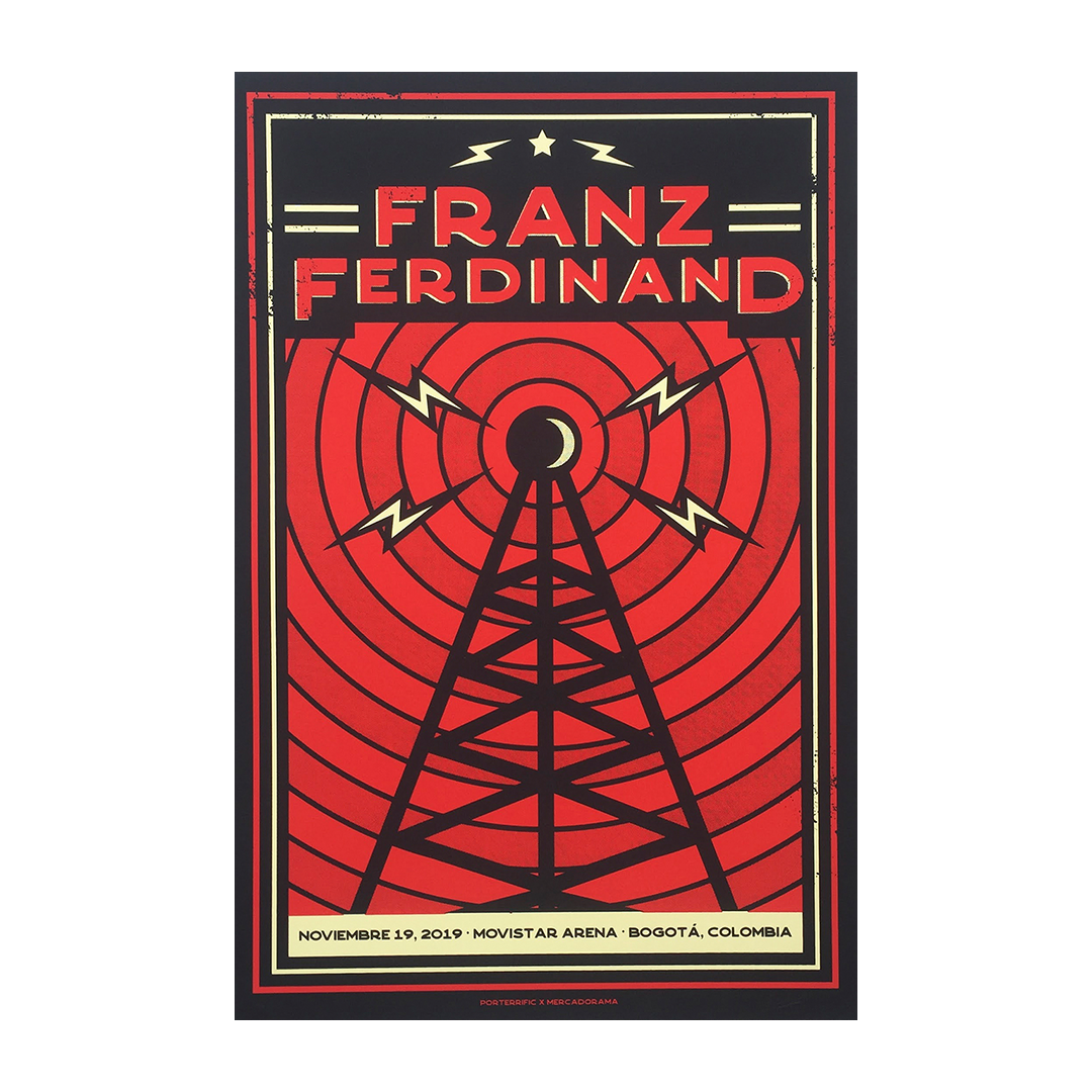Franz Ferdinand en Bogotá 2019 Porterrific Gig Poster