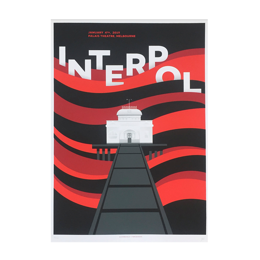 Interpol Melbourne 2019 Gus Morainslie 2019 Gig Poster
