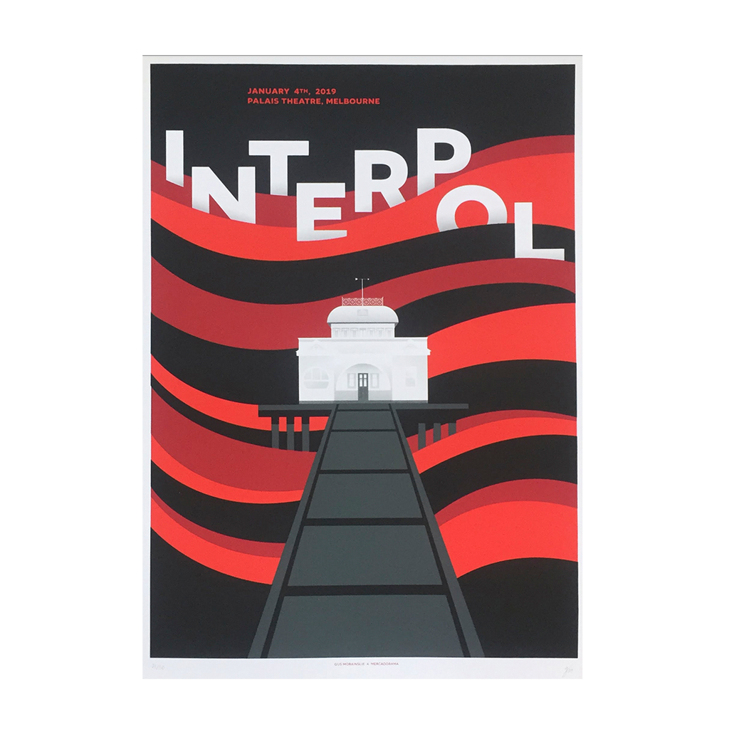 Interpol Melbourne 2019 Gus Morainslie 2019 Gig Poster