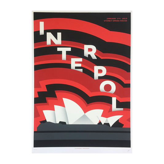 Interpol Sydney 2019 Gus Morainslie Gig Poster