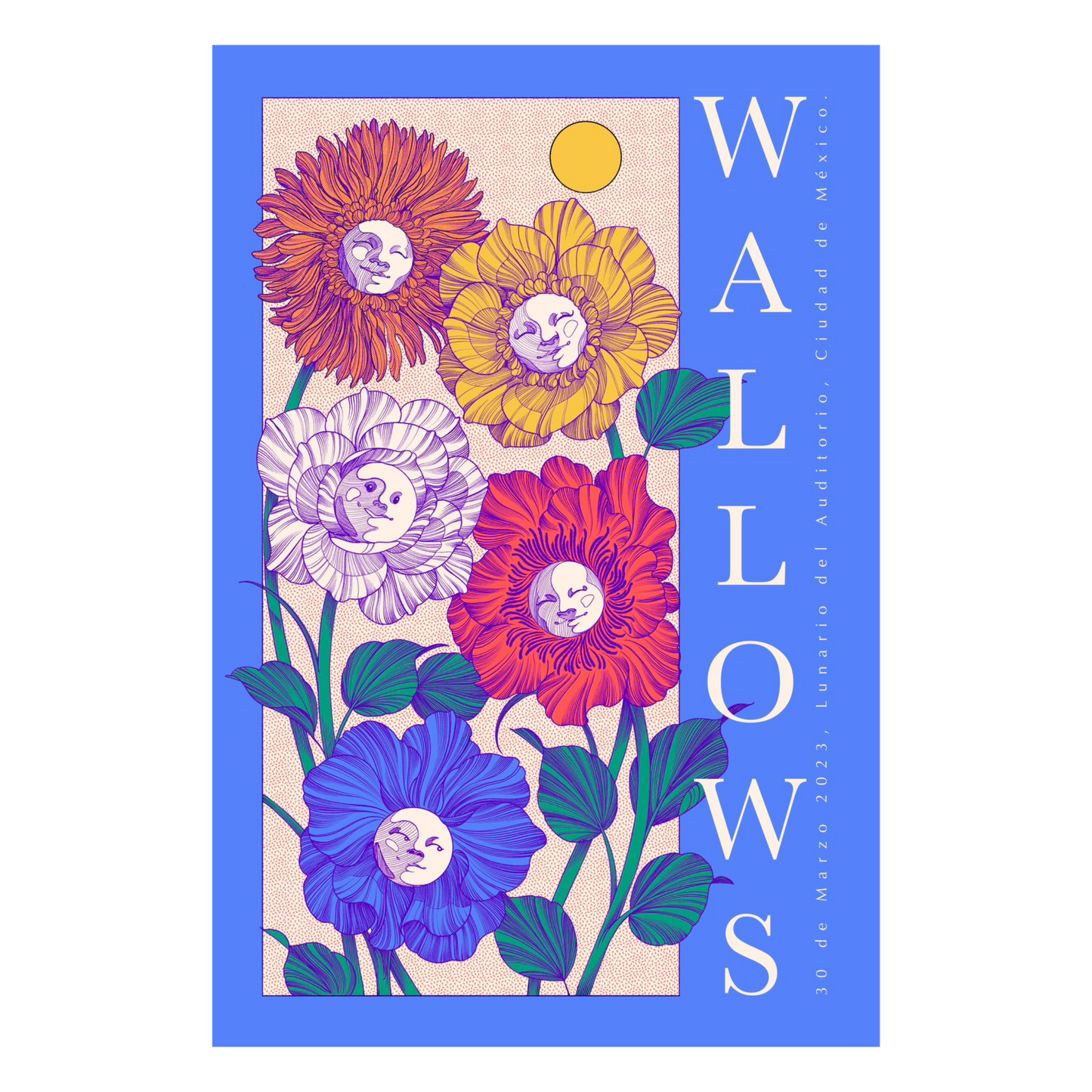 Wallows México 2023 x Diego Andrade Gig Poster