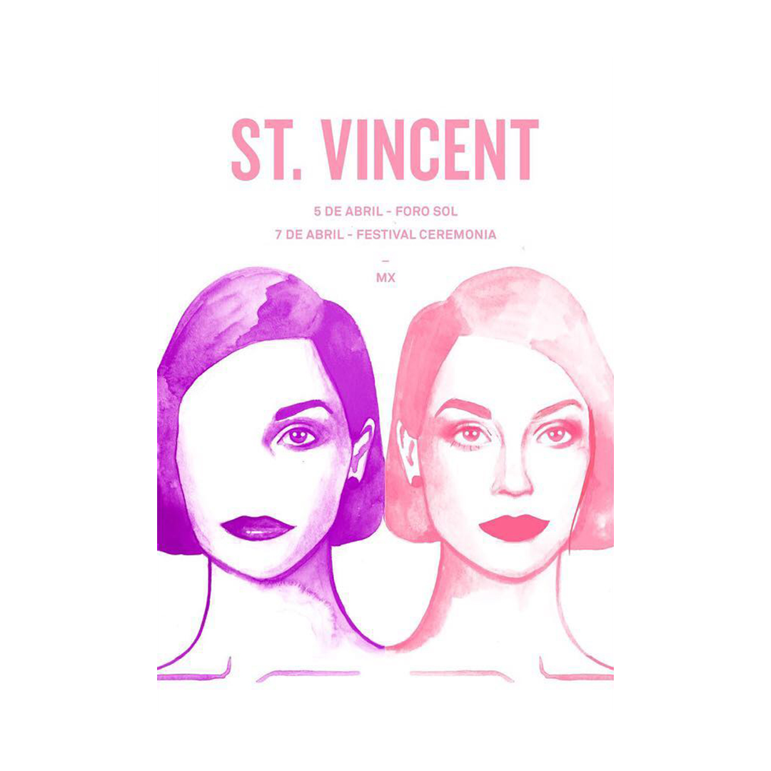 St. Vincent Mexico 2018 x Monica Loya Gig Poster