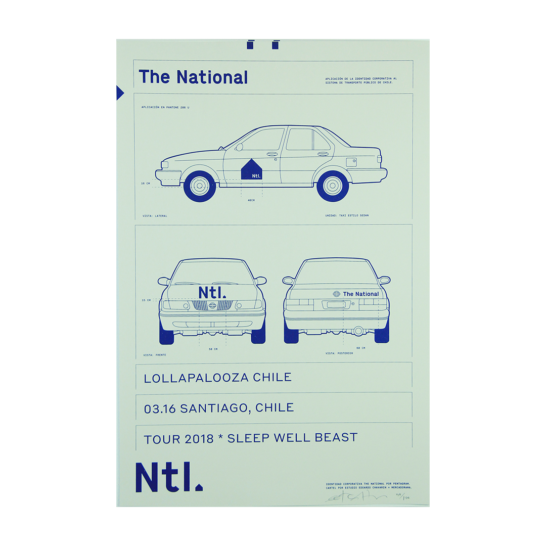 The National Santiago 2018 x Edoardo Chavarin Gig Poster