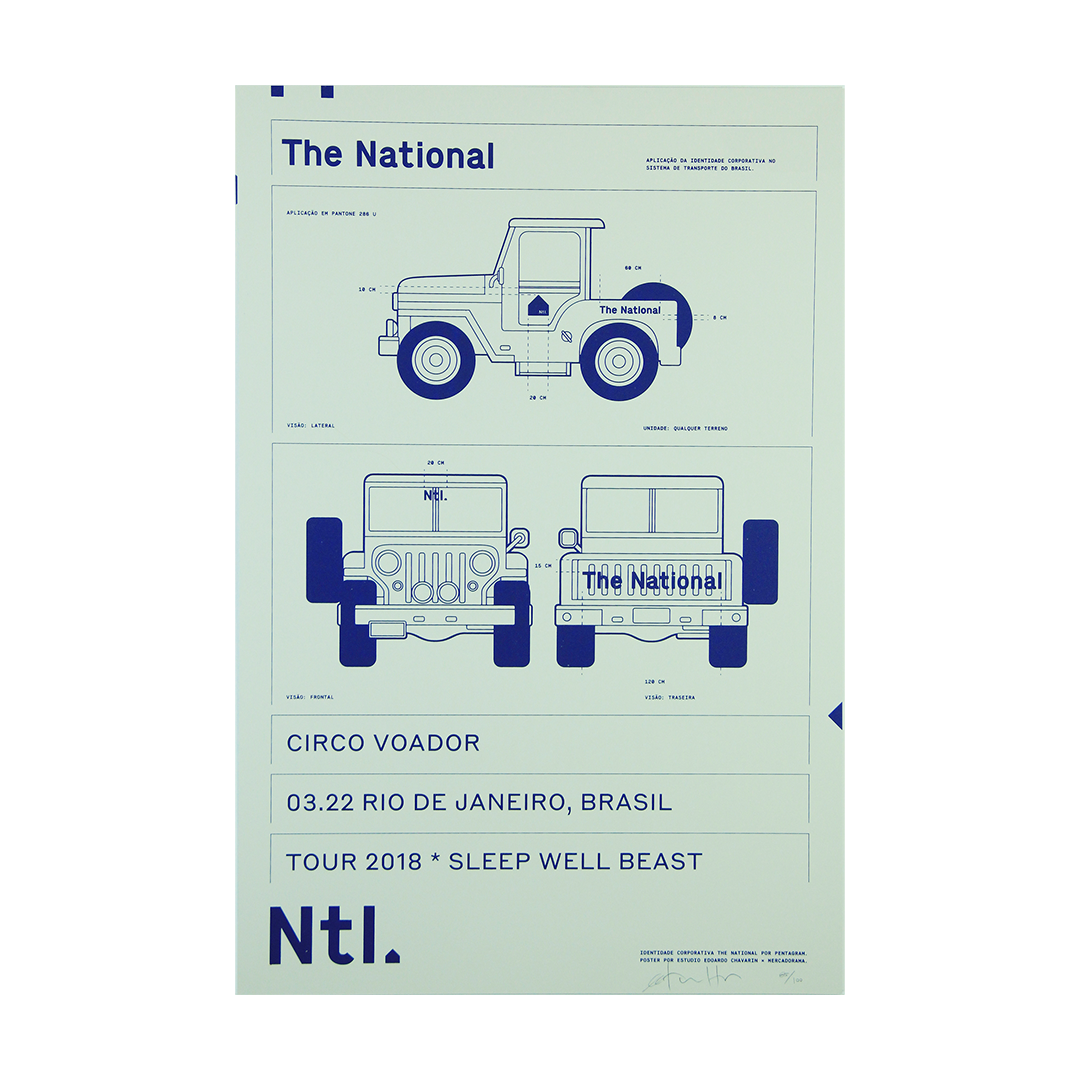 The National Rio de Janeiro 2018 x Edoardo Chavarin Gig Poster